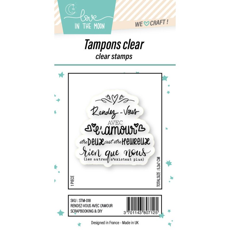 Tampon grande expression "Rendez-Vous Avec L’Amour"