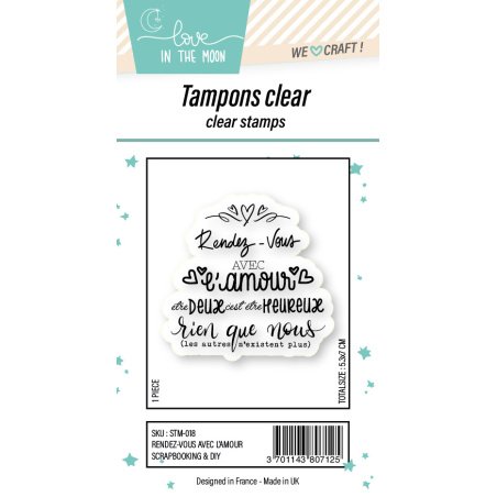 Tampon grande expression "Rendez-Vous Avec L’Amour"