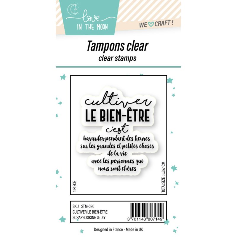 Tampon grande expression "Cultiver Le Bien-Être"