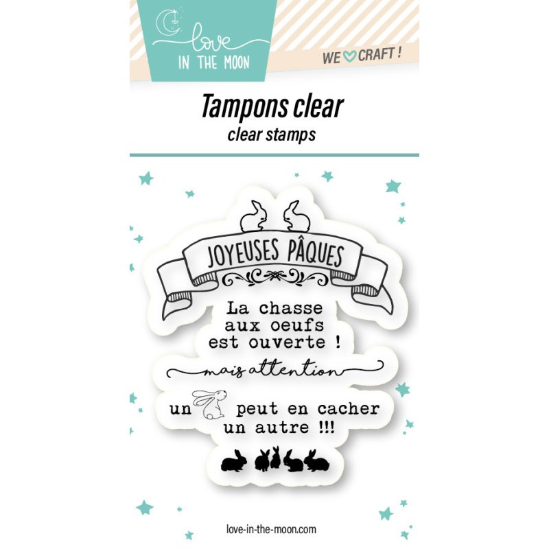 Tampon grande expression "Joyeuses Pâques"