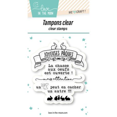 Tampon grande expression "Joyeuses Pâques"