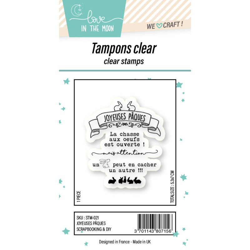 Tampon grande expression "Joyeuses Pâques"