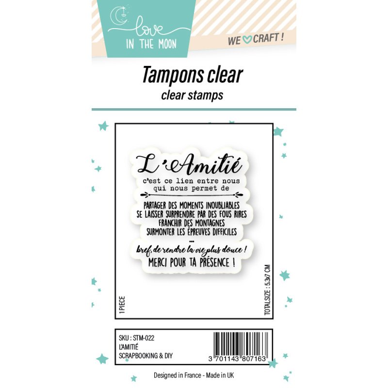 Tampon grande expression "L’Amitié"