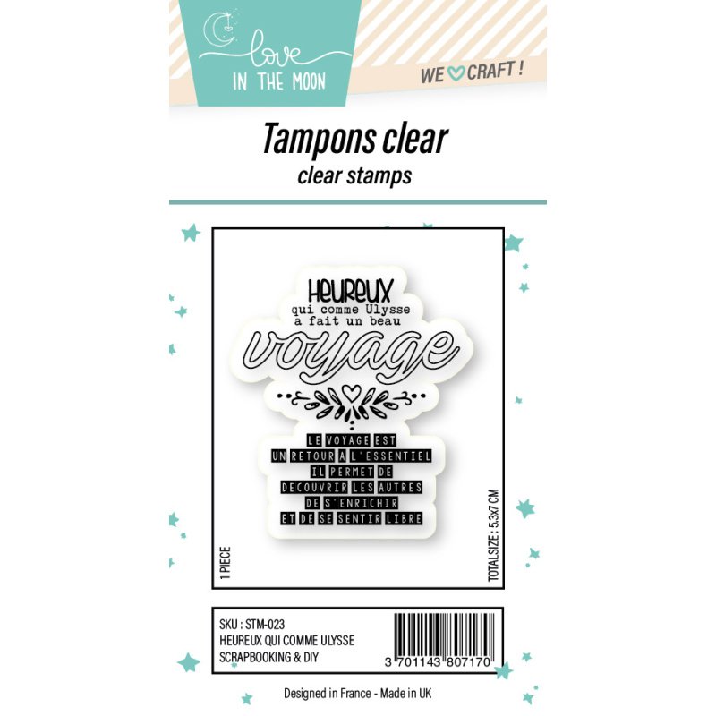 Tampon grande expression "Heureux Qui Comme Ulysse"