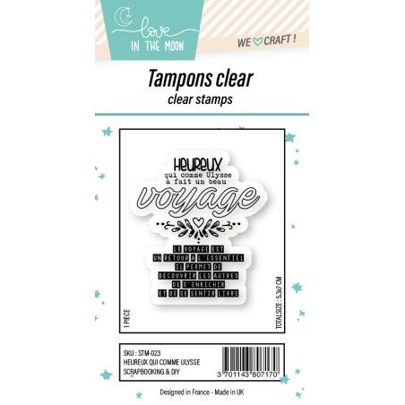 Tampon grande expression "Heureux Qui Comme Ulysse"