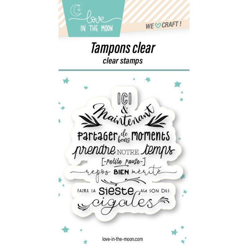 Tampon grande expression "Ici & Maintenant"