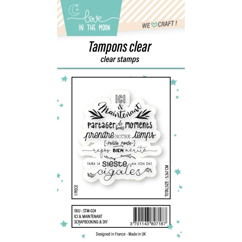 Tampon grande expression "Ici & Maintenant"