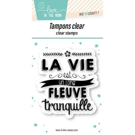 Tampon grande expression "La Vie Est Un Long Fleuve Tr."