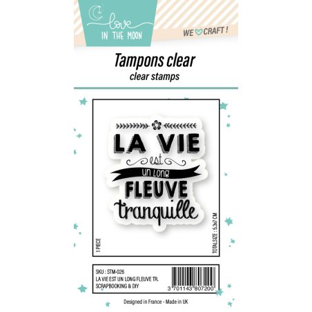 Tampon grande expression "La Vie Est Un Long Fleuve Tr."