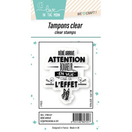Tampon grande expression "Bébé Arrive"