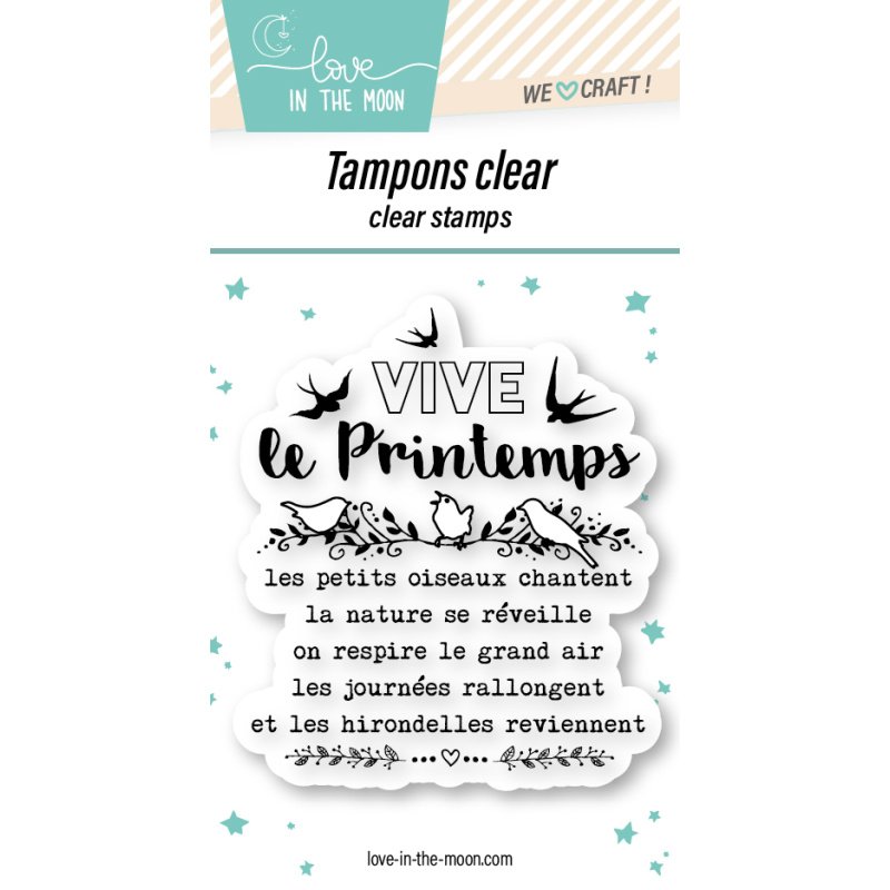 Tampon grande expression "Vive Le Printemps"