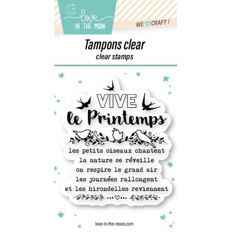 Tampon grande expression "Vive Le Printemps"