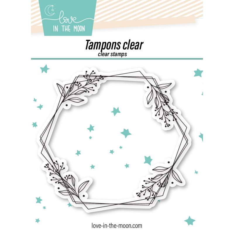 Tampon cadre pour expression de la série STM  "Hexagones Floraux"