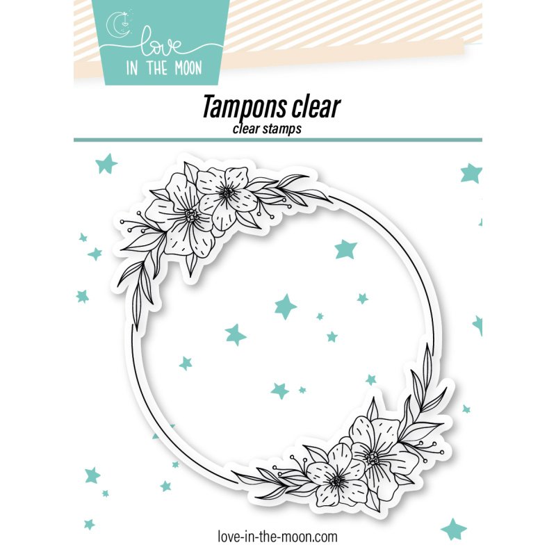 Tampon cadre pour expression de la série STM  "Double Composition Florale"