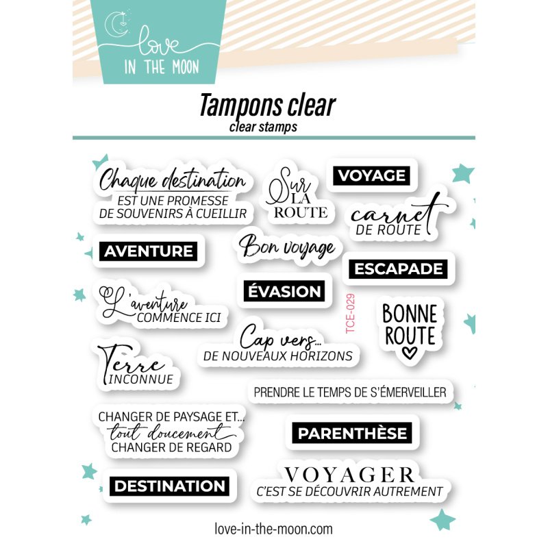 Set De 17 Tampons - Aventure, Escapade- 10,5X10Cm