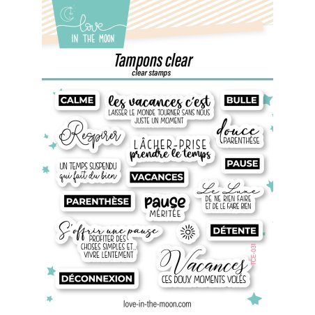 Set De 17 Tampons - Vacances, Détente- 10,5X10Cm