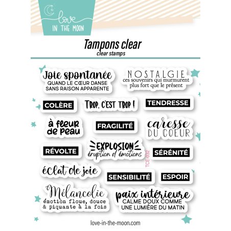 Set De 16 Tampons - Joie, Tendresse- 10,5X10Cm