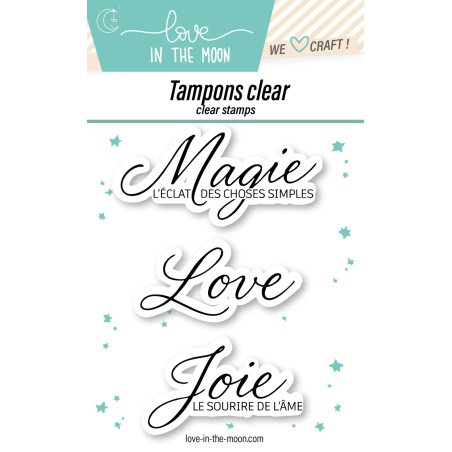Tampon clear "Magie Love Et Joie"