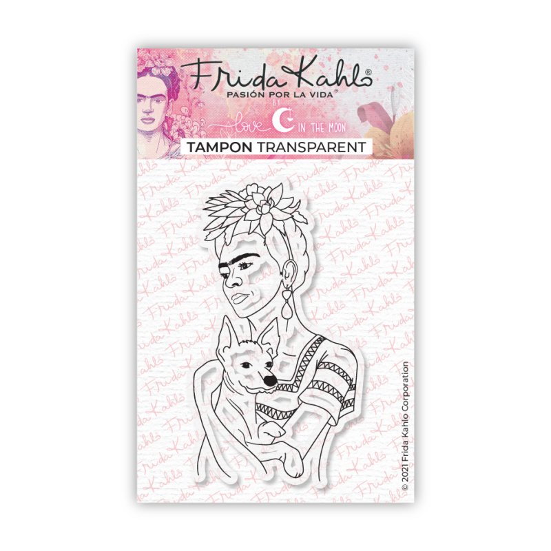 Tampon transparent "La femme au chien" Frida Kahlo®