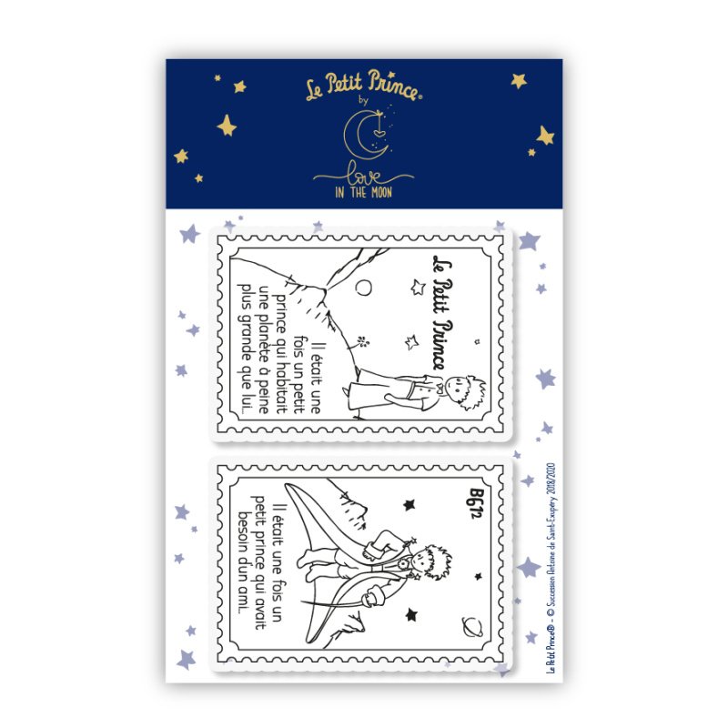 2 tampons transparents "b612" - Le Petit Prince