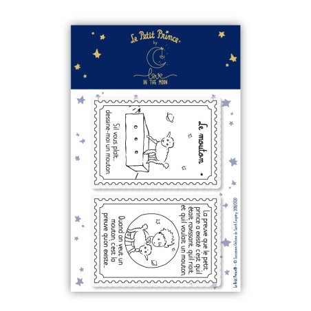 2 tampons transparents "le mouton" - Le Petit Prince