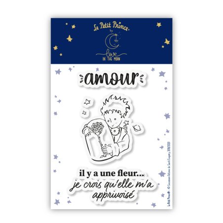 3 tampons transparents "Amour" - Le Petit Prince