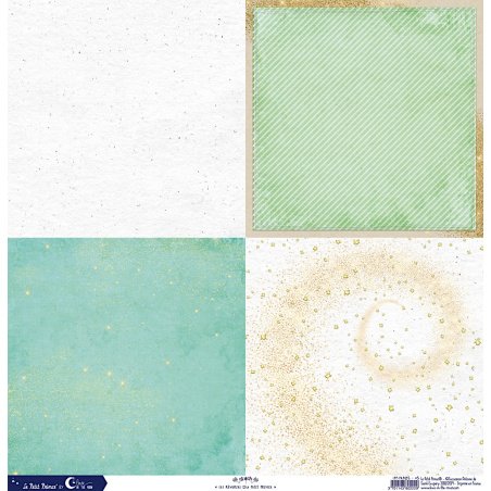 Set de 12 papiers Les rêveries du Petit Prince 250 g/m2 - 30,5x30,5 cm