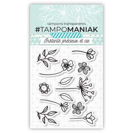 Tampon fleurs des champs - 7,5x7cm