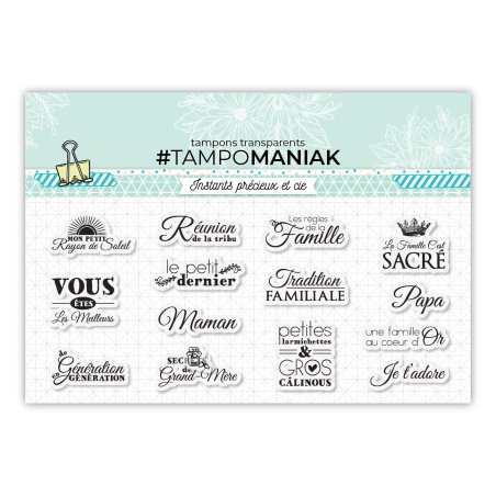 Tampons la famille c'est sacré - 10x21cm