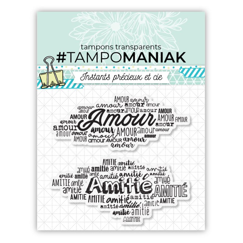 Tampon amour et amitié - 10x10cm