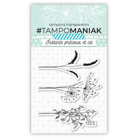 Tampon graminées 2 - 7,5x7cm