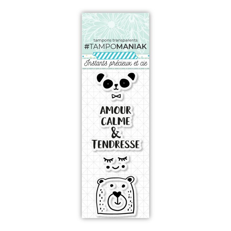 Tampon panda tendresse - 13x5,5cm