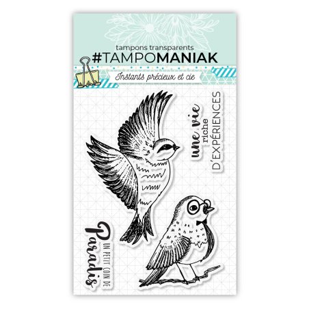 Set de 4 tampons clear un petit coin de paradis - 10x15cm