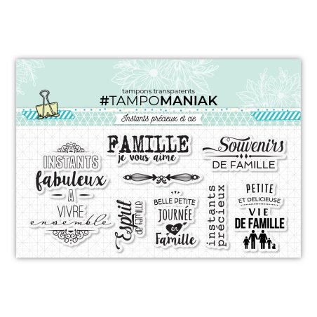 Tampons famille je vous aime - 10x21cm