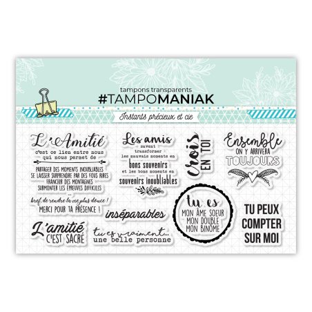 Set de 9 sellos transparentes Grandes amistades - 10x21cm