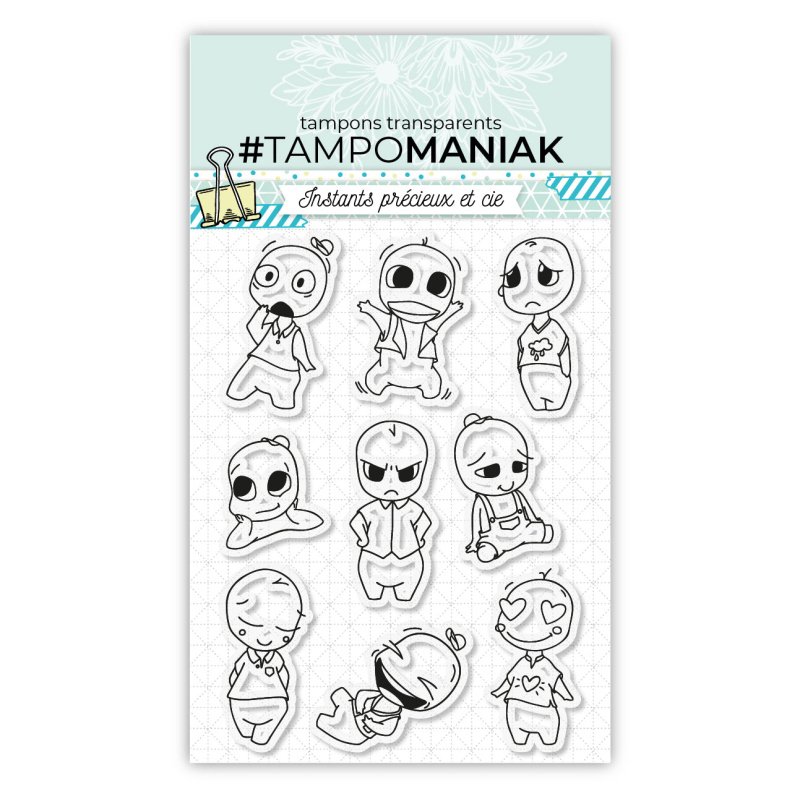 Tampon smileys garçons - 10x15cm