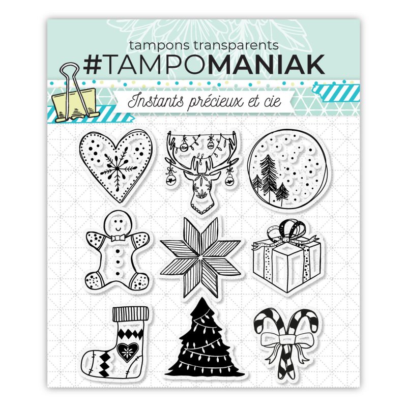 Tampon traditions de noël - 15x15cm