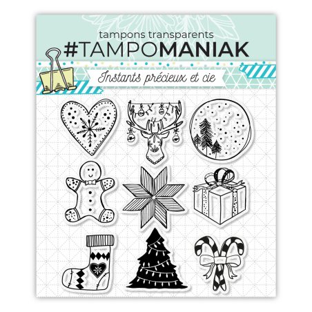 Tampon traditions de noël - 15x15cm