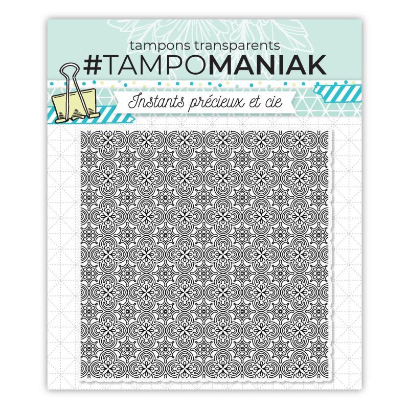 Tampon faïence motif 1 - 15x15cm