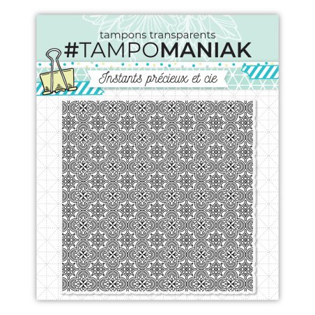 Tampon faïence motif 1 - 15x15cm