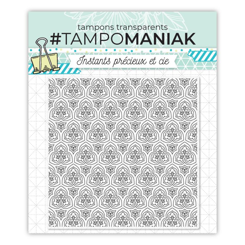 Tampon faïence motif 2 - 15x15cm