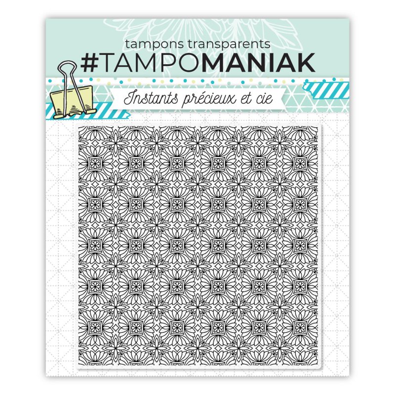 Tampon faïence motif 3 - 15x15cm