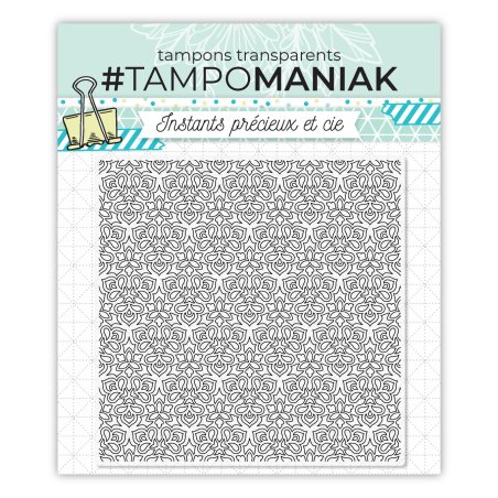 Tampon faïence motif 4 - 15x15cm