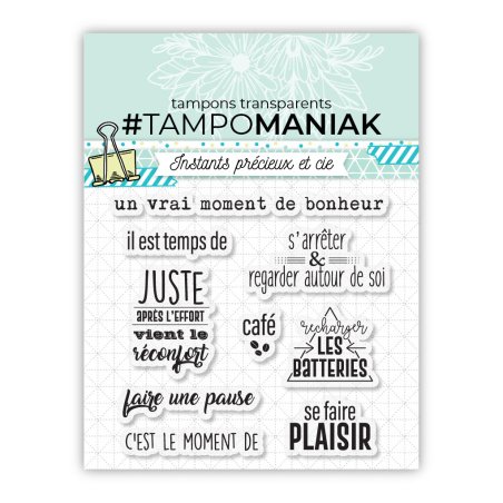 Tablero de sellos - Momentos de descanso - 10x10cm