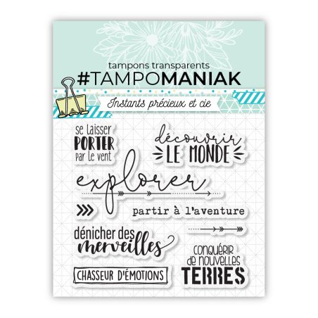 Tablero de sellos - Explora el mundo - 10x10cm