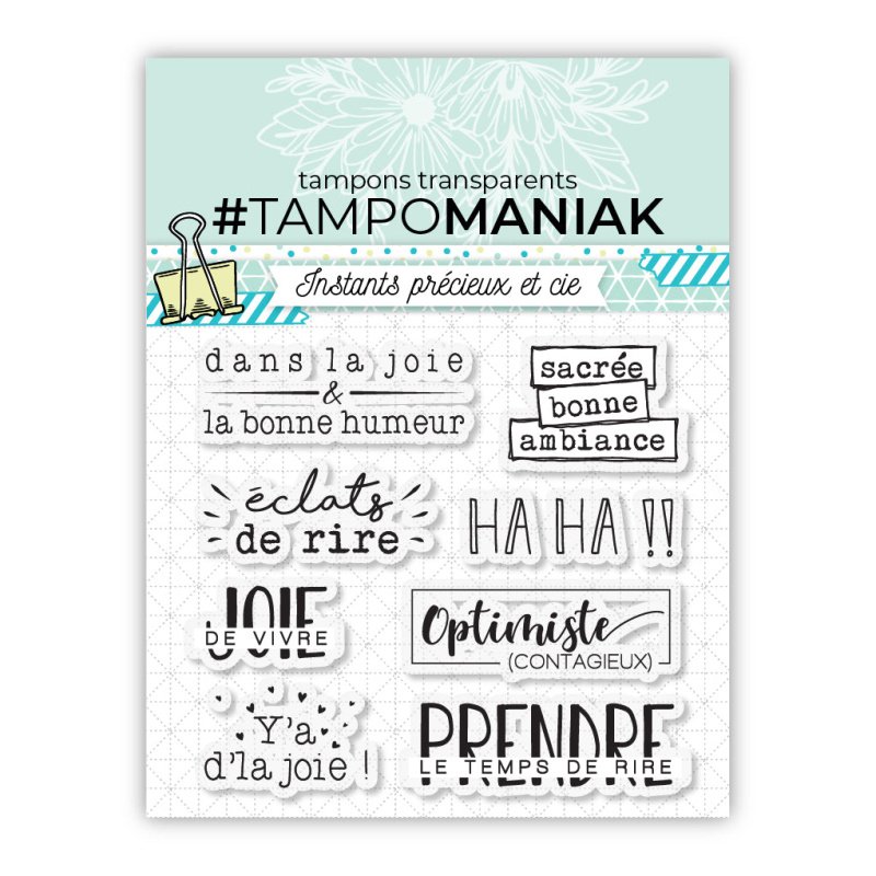 Planche de tampons - Joie de vivre - 10x10cm