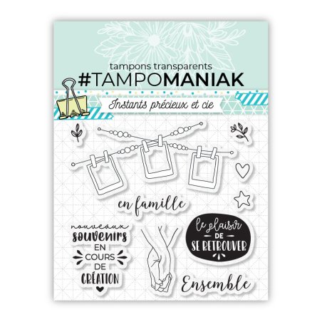 Planche de tampons - Se trouver & Etre ensemble - 10x10cm