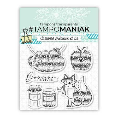 Planche de tampons - Douceur de vivre Panda - 10x10cm