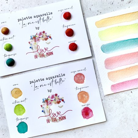 Palette aquarelle "La Vie est belle"