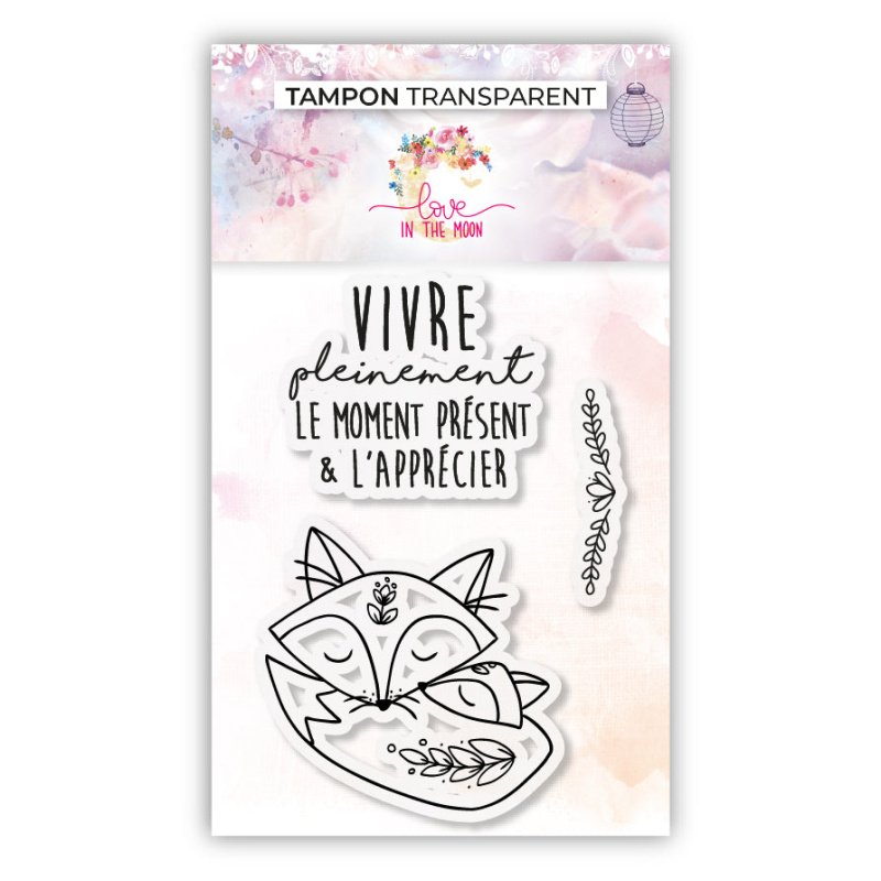 Set de 3 tampons - Vivre pleinement - 6,5x9,5cm